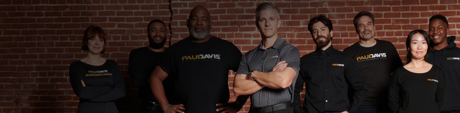 Paul Davis Restoration Difference Makers banner image with three team members mobile